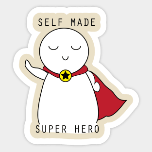 Self made super hero doodle Sticker